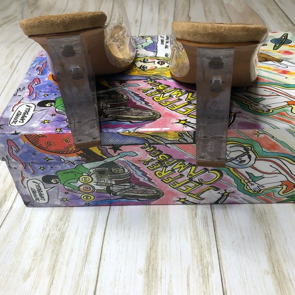 Jeffrey Campbell Clear Wedge Slides - Picture 6 of 8